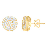 10 kt Gold Earrings With Moissanite Ctw 0.912